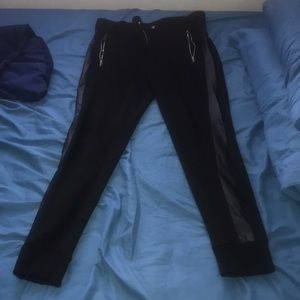 COPY - Sweat Joggers with leather stripes forever…